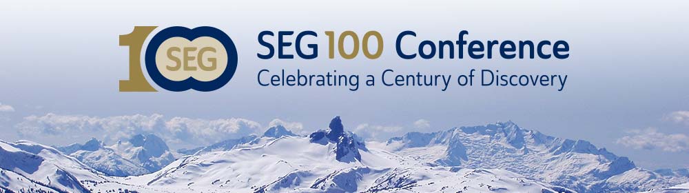 SEG 100 logo over a silhouette of Whistler mountains